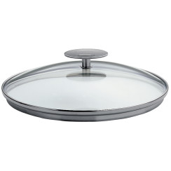 Rounded glass lid - Platine - Cristel