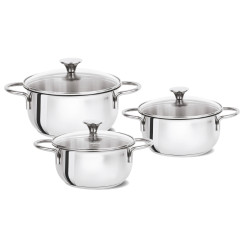 Series of 3 Stainless steel stewpan - Master inox by CRISTEL - Cristel