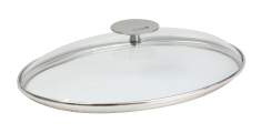 Rounded glass lid - Platine - Cristel