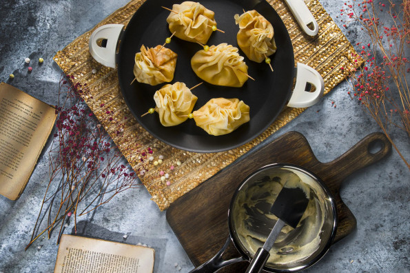 Surprise Crepe Dumplings with Diplomat Cream