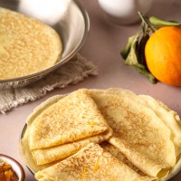 Crêpes à la fleur d’oranger et à l’orange pour la Chandeleur 🍊