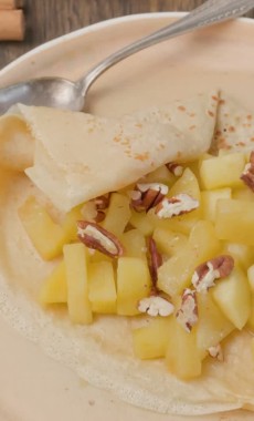 Des crêpes dorées à souhait… et une touche de gourmandise automnale ! 