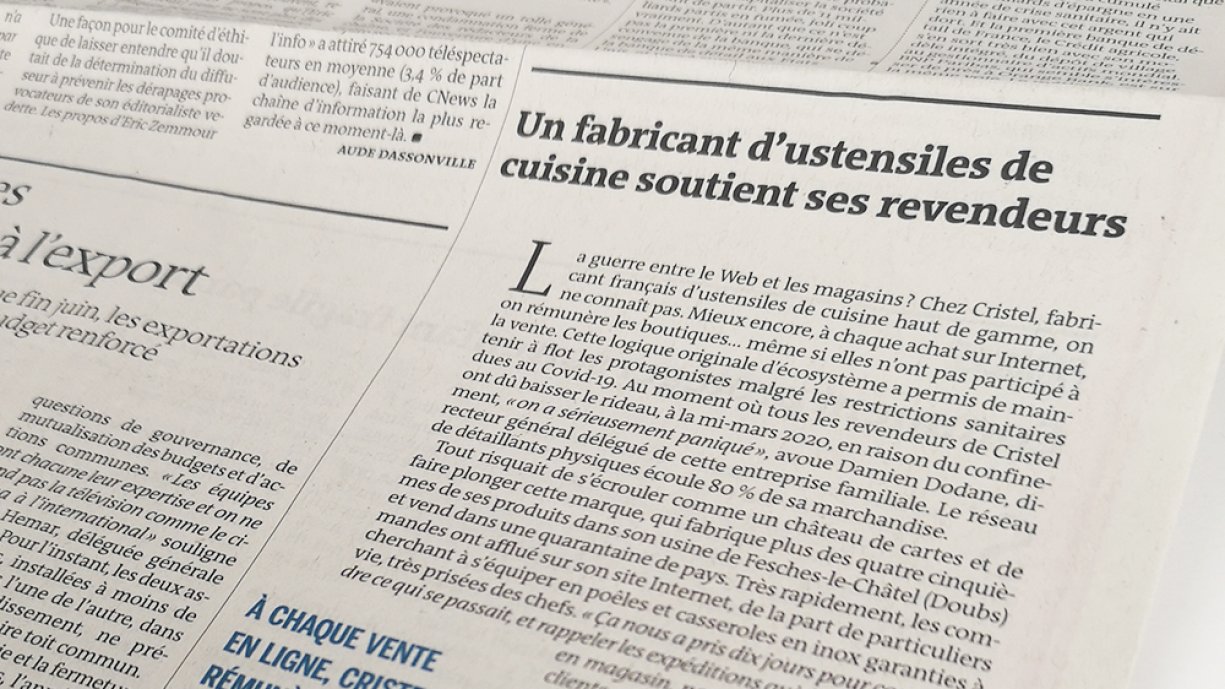 CRISTEL dans le magazine Le Monde !