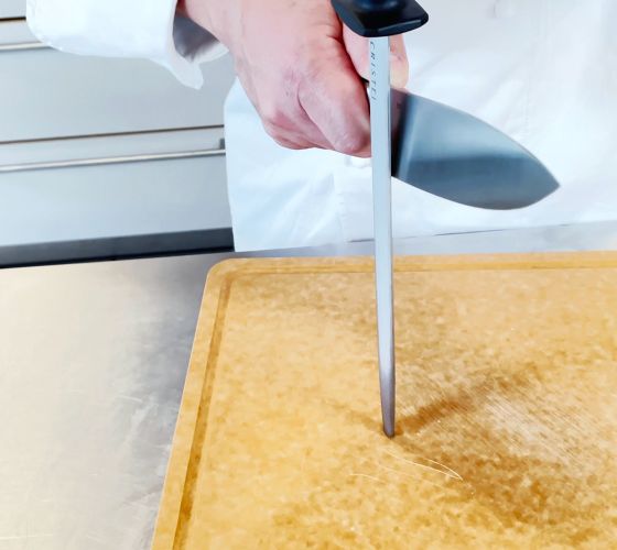 aiguisage couteau avec fusil