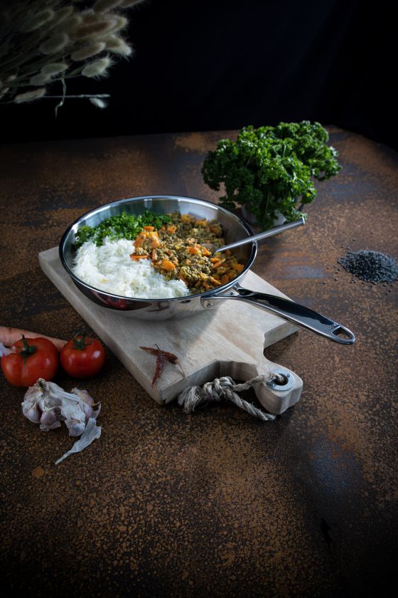 DAHL DE LENTILLES CORAIL ET ÉPINARDS