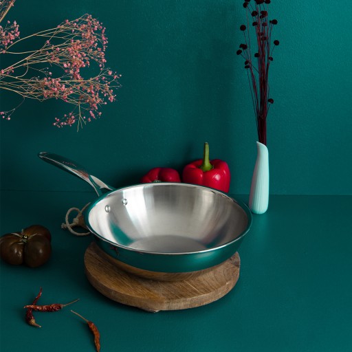 Stainless steel wok - Castel'Pro 6