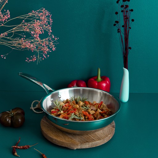 Stainless steel wok - Castel'Pro 10