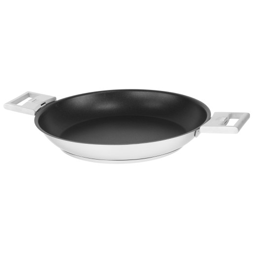 Poêle antiadhésive en inox brossé amovible 5