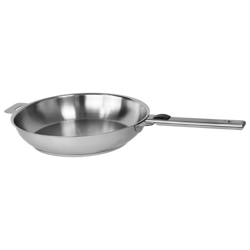 Poêle haute en inox brossé amovible 2