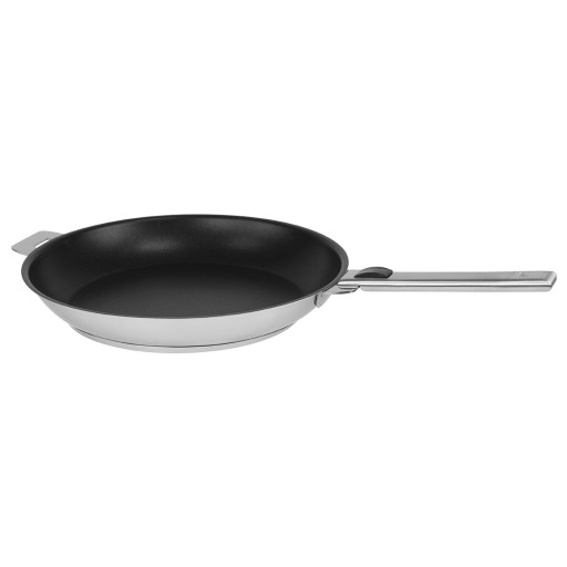 Poêle antiadhésive en inox brossé amovible 2
