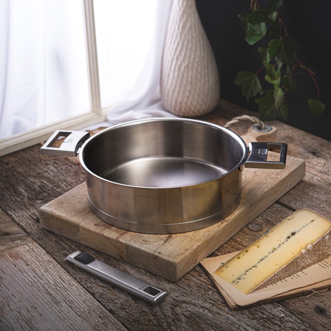 Brushed stainless steel  sautépan - removable 7
