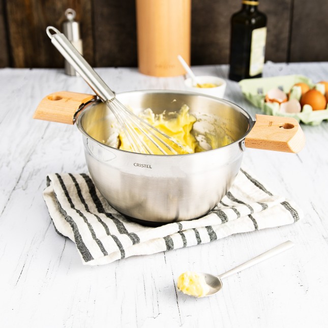 Rührschüssel Edelstahl abnehmbarer Griff 2