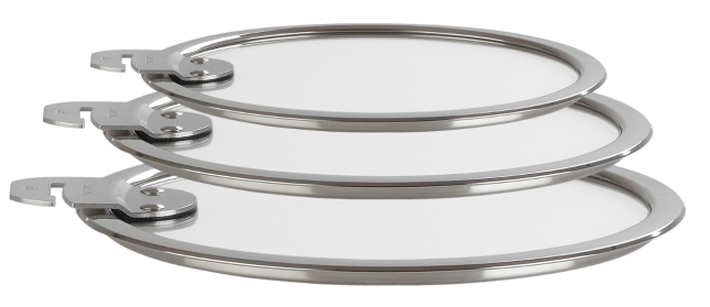 Set of 3 Strate glass lids