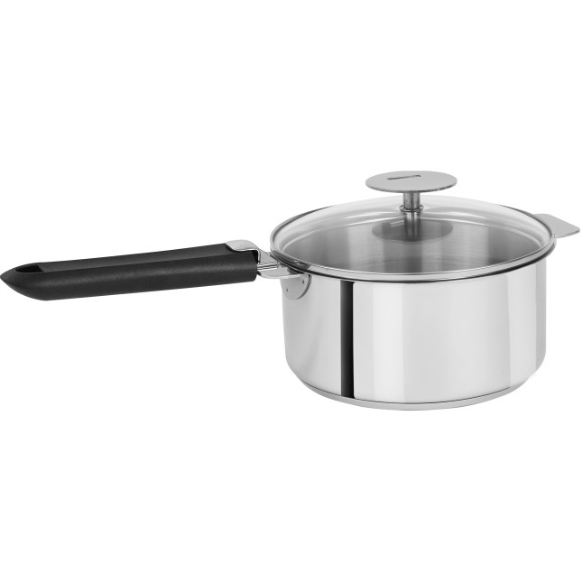 Stainless steel saucepan with removable handle 2