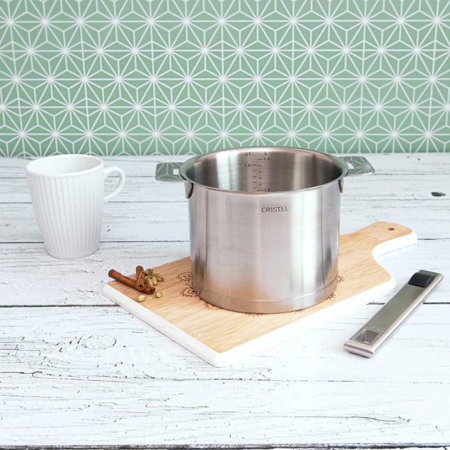 Stainless high-sided saucepan with volume markings - Removable Strate 2