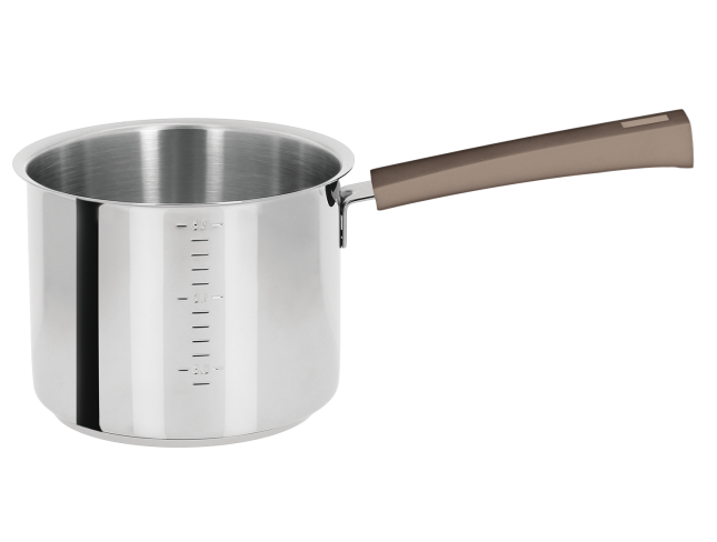 Casserole haute graduée inox Taupe - Cristel