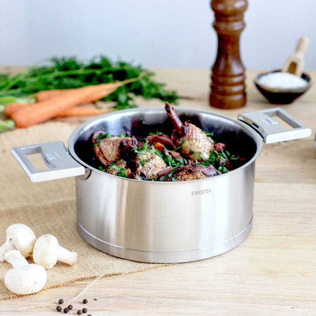 3 Kochtopfe-Set Strate + Pfanne + Schmortopf + Griffen 2