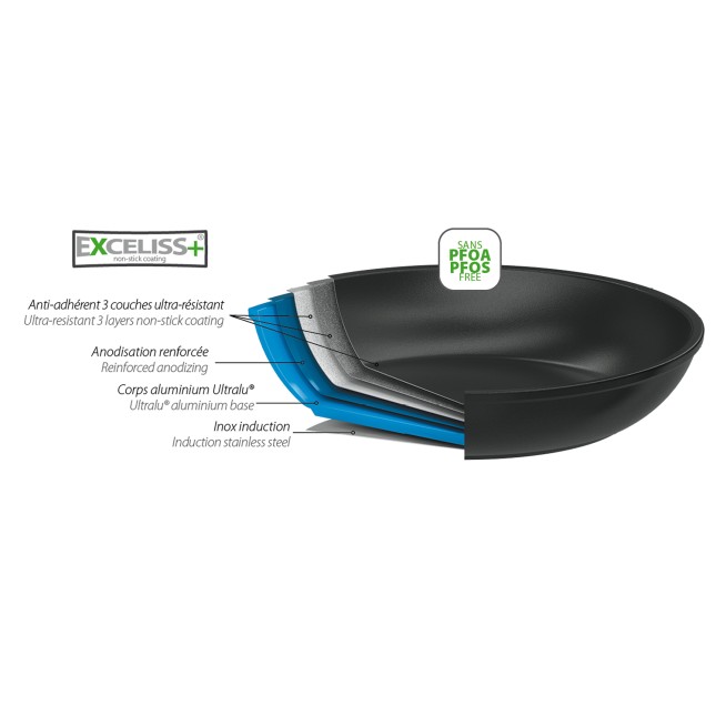 Valira Sautépan, 28 cm, gegoten aluminium, Made in Spain, geschikt voor inductie, aluminium, donkergrijs, 48,5 x 29 x 7,5 cm