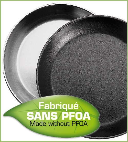 Stainless steel sautépan, non-stick coating - removable 2
