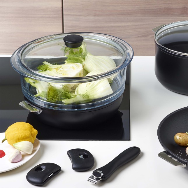 Glass steam cooker insert and glass lid 5