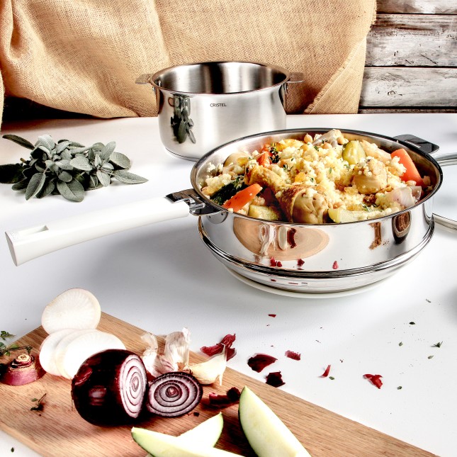 Stainless universal steam cooking insert - Removable Mutine 4