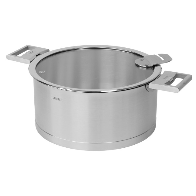 Stainless steel stock pot with removable handle 2