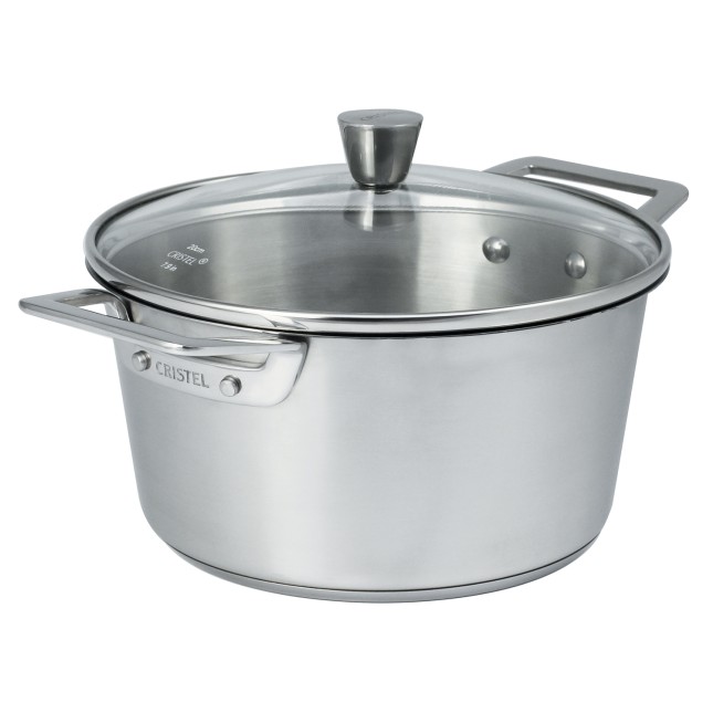 Stainless steel stock pot and glass lid set 5