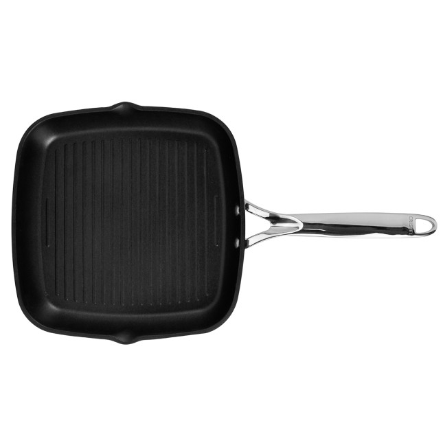 Square aluminium non-stick grill 28 cm