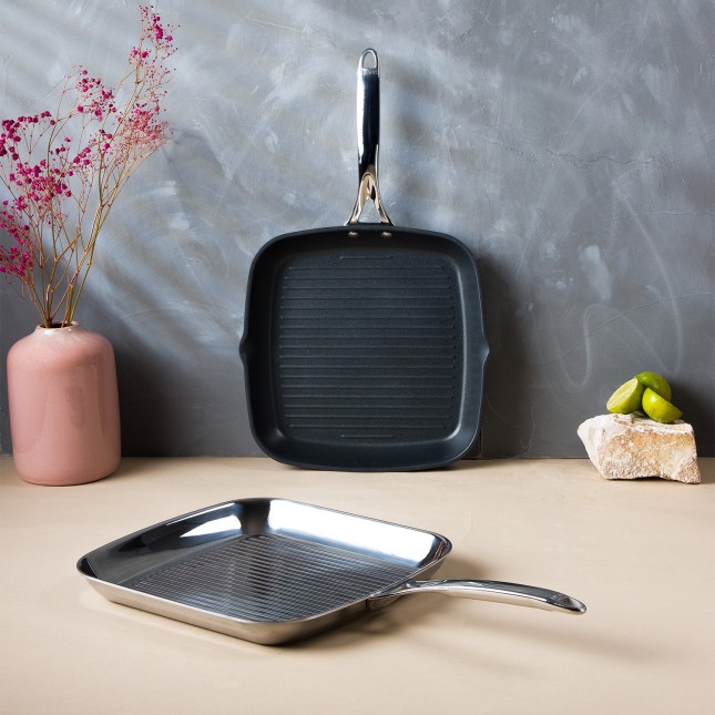 Gril carré inox 30 cm 3