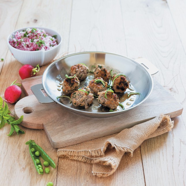 Stainless steel frying pan 6