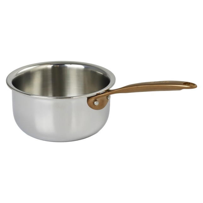 Mini casserole en inox à poignée cuivrée Inox