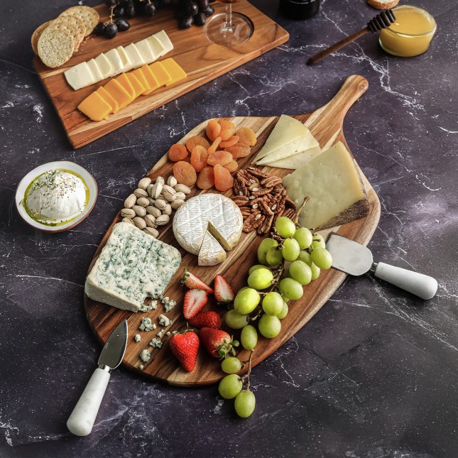 Planche de service large en teck bois de fil - Canoe 2