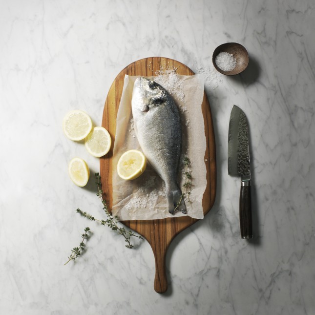 Planche de service large en teck bois de fil - Canoe 3