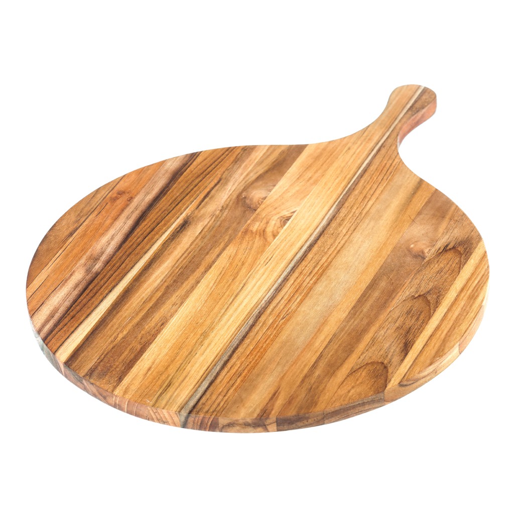 Planche de service ronde en teck bois de fil - Atlas Bois de teck