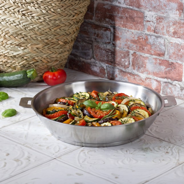 Poêle haute en inox brossé amovible 4