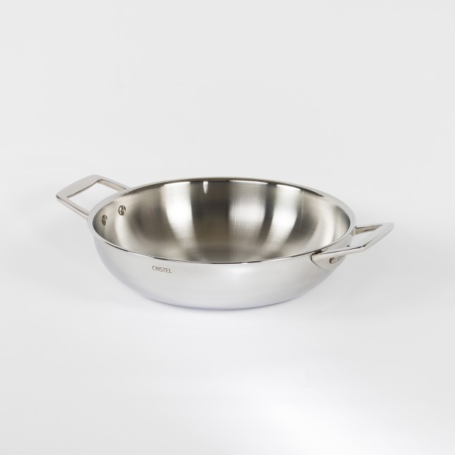 Plat sautoir en inox, 2 anses Inox 5