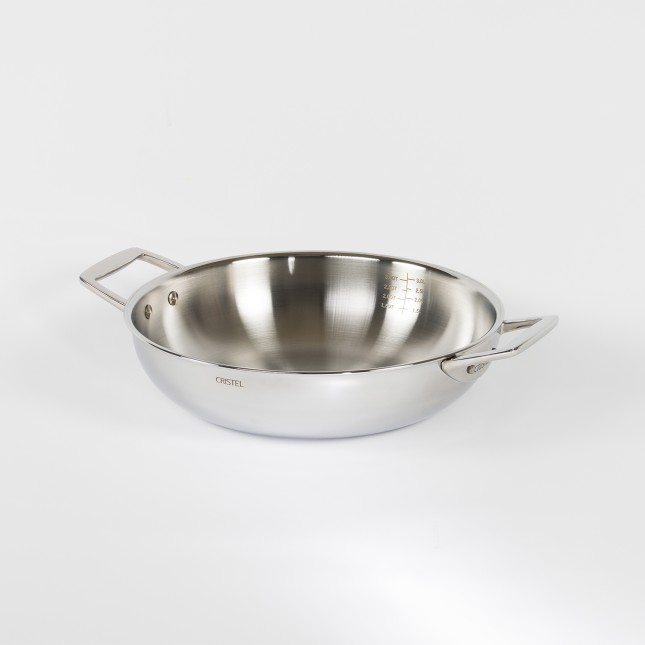 Plat sautoir en inox, 2 anses Inox 5