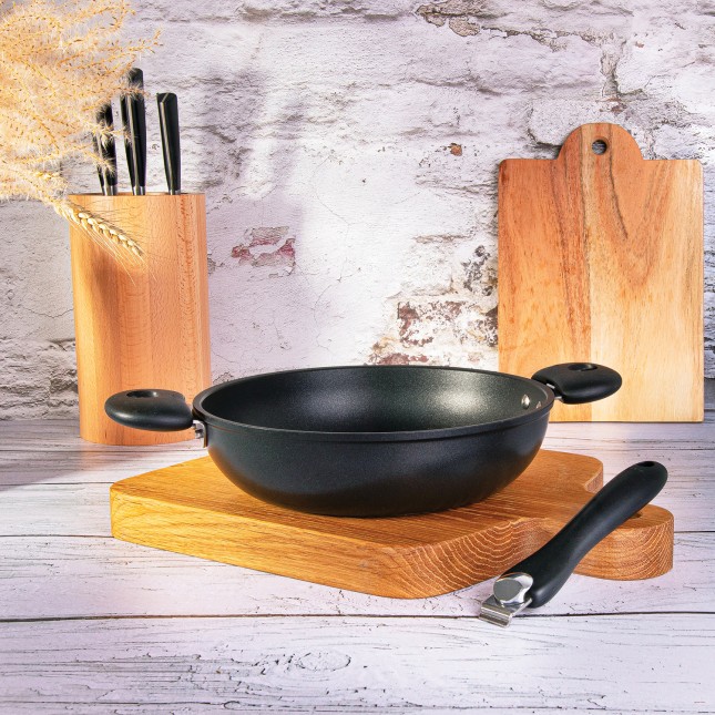 Set de poignées et 2 anses amovibles en bakélite noire Noir 2