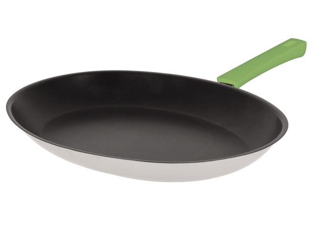 Poêle ovale - anti-adhérent Exceliss Vert tilleul - Cristel