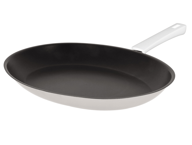 Poêle ovale - anti-adhérent Exceliss Blanc - Cristel