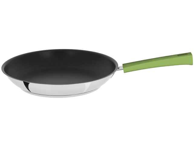 Poêle inox avec anti-adhérent Exceliss Vert tilleul - Cristel