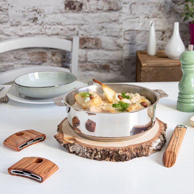 Stainless steel sautépan - Removable 6