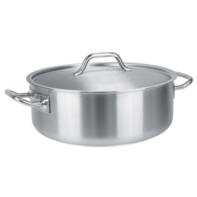 Stainless steel large stewpan with lid