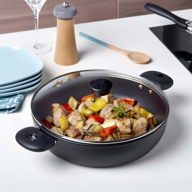 Sauteuse antiadhésive en aluminium Ø28 cm - revêtement céramique - poignée amovible 2