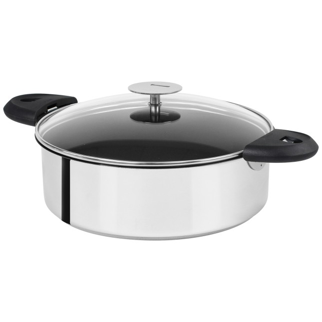 Stainless steel sautépan, non-stick coating - removable 2