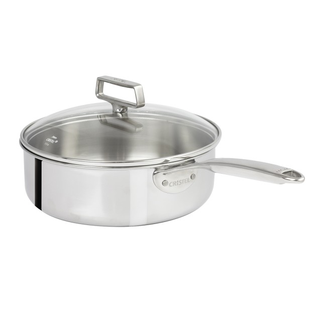 Sauteuse inox Ultraply avec couvercle en verre Inox