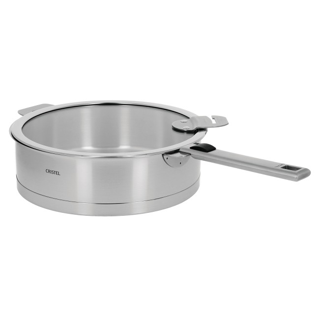 Brushed stainless steel  sautépan - removable 2