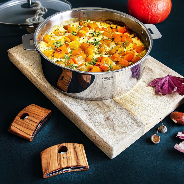 3 Kochtopfe-Set Casteline + Pfanne + Schmortopf + Griffen 4