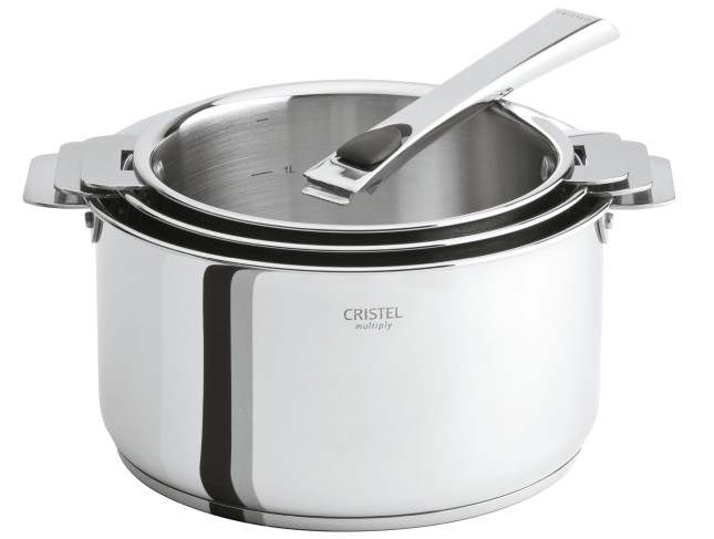 Multiply stainless steel saucepan series + removable handle 