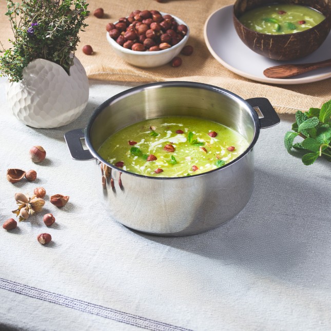 Set of 3 stainless steel saucepans + 1 removable Zenith handle  4